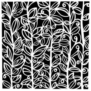 12"x12" Leafy Vines Stencil