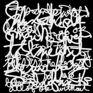 6"x6" Thin Thick Writing Stencil