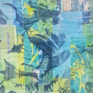 Garden Experiments - 8"x8" Mixed Media on Canvas - Ashley Hastings