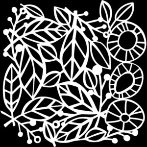 12"x12" Leafy Collage Stencil