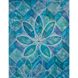 Peaceful mixed media painting by an Ontario-based Canadian artist, featuring delicate botanicals layered with thin washes of acrylic paint. Soft textures and natural forms create a calming, organic composition.