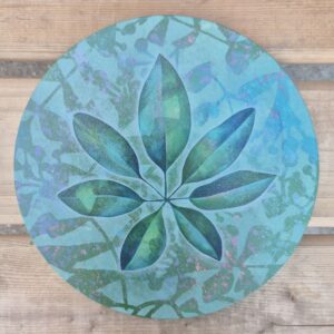A Friendly Hello - 10" Diameter Acrylic on Canvas